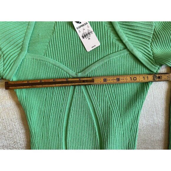 Express Mint V-Neck Sweater - Picture 10 of 13